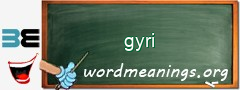 WordMeaning blackboard for gyri